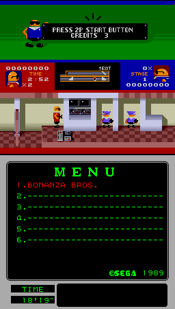 Bonanza Bros. (Mega-Tech) Screenshot 1